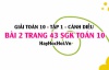 Giải bài 2 trang 43 Toán 10 Tập 1 SGK Cánh Diều: Hàm số bậc hai